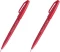 2x Pisak pędzelkowy do kaligrafii Pentel Brush Sign Pen SES15C, 2.07mm, czerwony