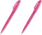 2x Pisak pędzelkowy do kaligrafii Pentel Brush Sign Pen SES15C, 2.07mm, różowy