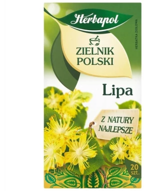3x Herbata ziołowa w torebkach Herbapol Zielnik Polski, Lipa, 20 sztuk x 1.5g