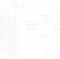 20x Teczka wiązana z liniami Interdruk, A4+, papier kredowy, 350g/m2, biały