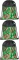 3x Worek na buty St.Right SO1 Pixel Cubes, 34x43cm, brązowo-zielony