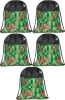5x Worek na buty St.Right SO1 Pixel Cubes, 34x43cm, brązowo-zielony