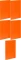 5x Teczka kartonowa z gumką lakierowana Barbara, A4, 3mm, pomarańczowy