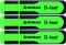3x Zakreślacz fluorescencyjny Donau, D-Text, ścięta, zielony