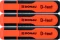 3x Zakreślacz fluorescencyjny Donau, D-Text, ścięta, pomarańczowy