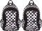 2x Plecak szkolny St.Right BP26 Chess Cats, trzykomorowy, 20l, 39x27x17cm, czarno-biały