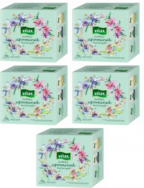 5x Zestaw herbat ziołowo-owocowych w kopertach Vitax Ziołowy Upominek, 4 smaki,  40 sztuk x 2g