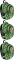 3x Plecak szkolny St.Right BP26 Pixel Cubes, trzykomorowy, 20l, 39x27x17cm, brązowo-zielony