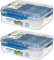 2x Lunchbox Sistema Bento Lunch To Go, 1.65l, z pojemnikiem na jogurt 150ml, mix kolorów