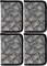 4x Piórnik 1-komorowy Strigo Blocks, dwuklapkowy, bez wyposażenia, 20x13x4cm, szary