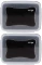2x Lunchbox Strigo Classic, 16.5x12x6.5cm, transparentny/czarny