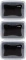 3x Lunchbox Strigo Classic, 16.5x12x6.5cm, transparentny/czarny