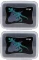 2x Lunchbox Strigo Dinozaur, 16.5x12x6.5cm, transparentny/czarny