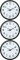 3x Zegar ścienny Hama PG-400 Jumbo Aruba, średnica 40 cm, tarcza kolor biały, obudowa kolor czarny