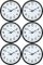6x Zegar ścienny Hama PG-400 Jumbo Aruba, średnica 40 cm, tarcza kolor biały, obudowa kolor czarny