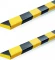 2x Profil ochronny ostrzegawczy Durable S11, ochrona powierzchni, powierzchnia kleju 40mm, 1m, żółto-czarny
