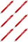 6x Długopis żelowy MemoBe Smoothy, 0.5mm, czerwony