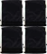 4x Worek na buty Strigo Classic, 35x45cm, czarny, z kolorowymi sznurkami