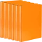 6x Teczka na rzep Vaupe, skrzydłowa, A4, 40mm, pomarańczowy