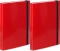 2x Teczka kartonowa z gumką VauPe Box z mechanizmem ringowym, A4, 30mm, czerwony