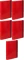 5x Teczka kartonowa z gumką VauPe Box z mechanizmem ringowym, A4, 30mm, czerwony