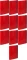 10x Teczka kartonowa z gumką VauPe Box z mechanizmem ringowym, A4, 30mm, czerwony