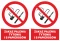 2x Tabliczka informacyjna Anro, "Zakaz palenia tytoniu i e-papierosów" , PCV, 200x300mm