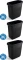 3x Kosz na śmieci Durable Durabin Eco, 60l, czarny