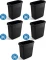 5x Kosz na śmieci Durable Durabin Eco, 60l, czarny
