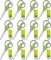 12x Nożyczki biurowe Grand Soft GR-5825, 21cm, szaro- zielony