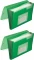 2x Teczka segregująca Q-Connect, A4, 12 przegródek, transparentny zielony