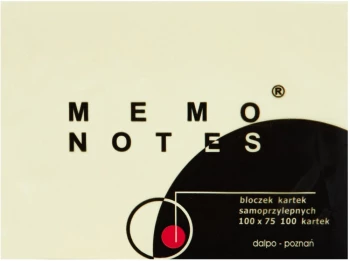 Karteczki samoprzylepne Dalpo Memo Notes, 100x75mm, 100 karteczek, żółty