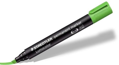 Marker permanentny Staedtler, Lumocolor 350, ścięta, 5mm zielony
