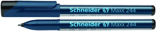 Marker do płyt CD i DVD Schneider 244, okrągła, 0.7 mm, czarny