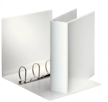 Segregator prezentacyjny Esselte Panorama, A4, szerokość grzbietu 85mm, do 580 kartek, 4 ringi, biały