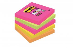 Karteczki samoprzylepne Post-it Super Sticky, 76x76 mm, 5x90 karteczek, mix kolorów neonowych