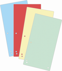 Przekładki kartonowe wąskie Donau, 1/3 A4, 100 kart, mix kolorów