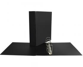 Segregator prezentacyjny Biurfol, A4, szerokość grzbietu 65mm, do 280 kartek, 4 ringi, czarny