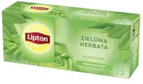 Herbata zielona w torebkach Lipton Green Tea Classic, 25 sztuk x 1.3g