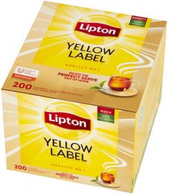 Herbata czarna w torebkach Lipton Yellow Label, 200 sztuk x 2g