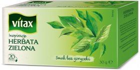 Herbata zielona w torebkach Vitax Inspirations, 20 sztuk x 1.5g