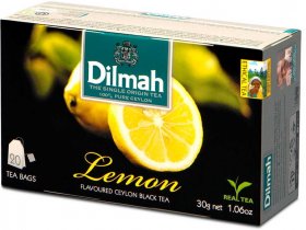 Herbata czarna aromatyzowana w torebkach Dilmah, cytryna, 20 sztuk x1.5g