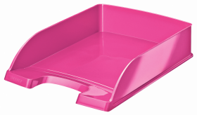 Półka na dokumenty Leitz Wow Plus, A4, plastikowa, różowy