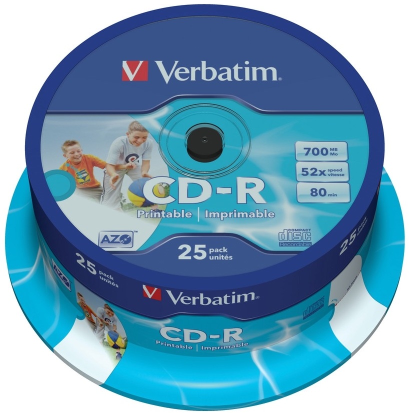 Płyta Verbatim CD-R 700MB Printable cake 25 sztuk