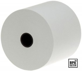 Rolka papierowa termiczna Emerson, 57mm x 10m, 50+/- 6g/m2, BPA Free, biały