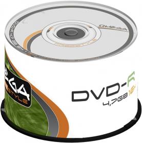 Płyta DVD-R Omega Freestyle, do jednokrotnego zapisu, 4.7 GB, cake box, 50 sztuk