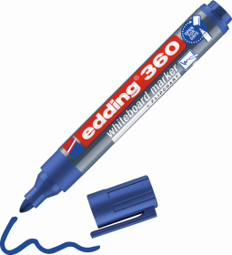 Marker suchościeralny Edding 360, okrągła, 3 mm, niebieski