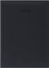 Kalendarz książkowy Udziałowiec 2023, Biznesowy A4, dzienny, 184 kartki, czarny - E