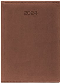 Kalendarz książkowy Udziałowiec 2023, Biznesowy A4, dzienny, 184 kartki, brązowy - A