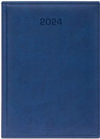 Kalendarz książkowy Udziałowiec 2023, Biznesowy A4, dzienny, 184 kartki, granatowy - B
